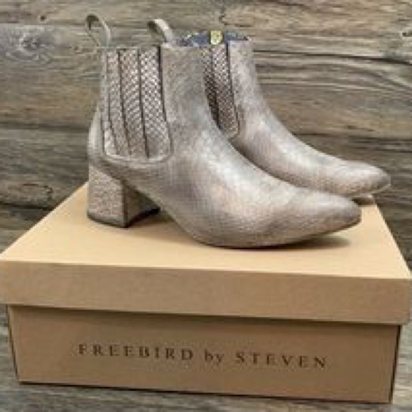 freebird snakeskin booties